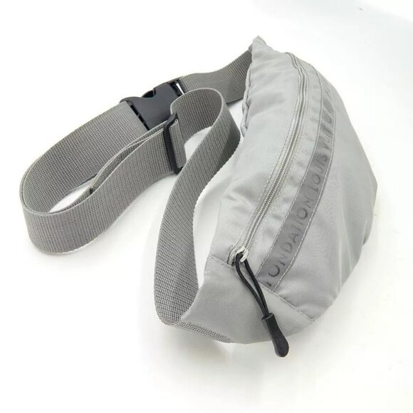 Louis Vuitton Foundation Gray Belt Bag w/ Adjustable Straps Travel Running Walk - Picture 1 of 16